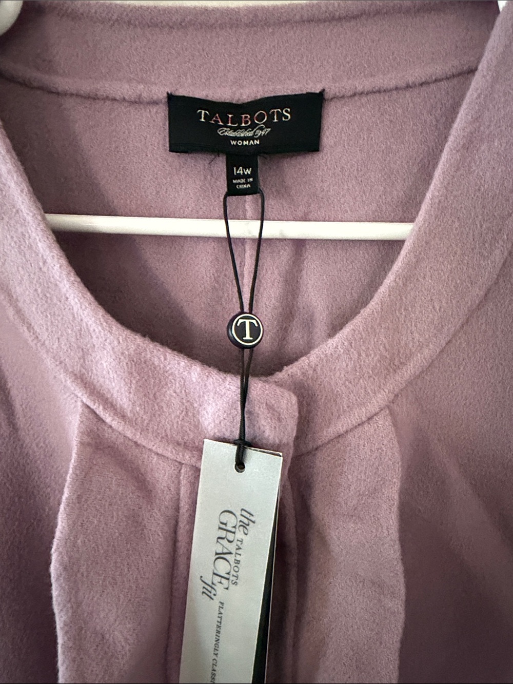 Talbots Lavender Ruffle-Front Suit Jacket - Picture 2 of 10